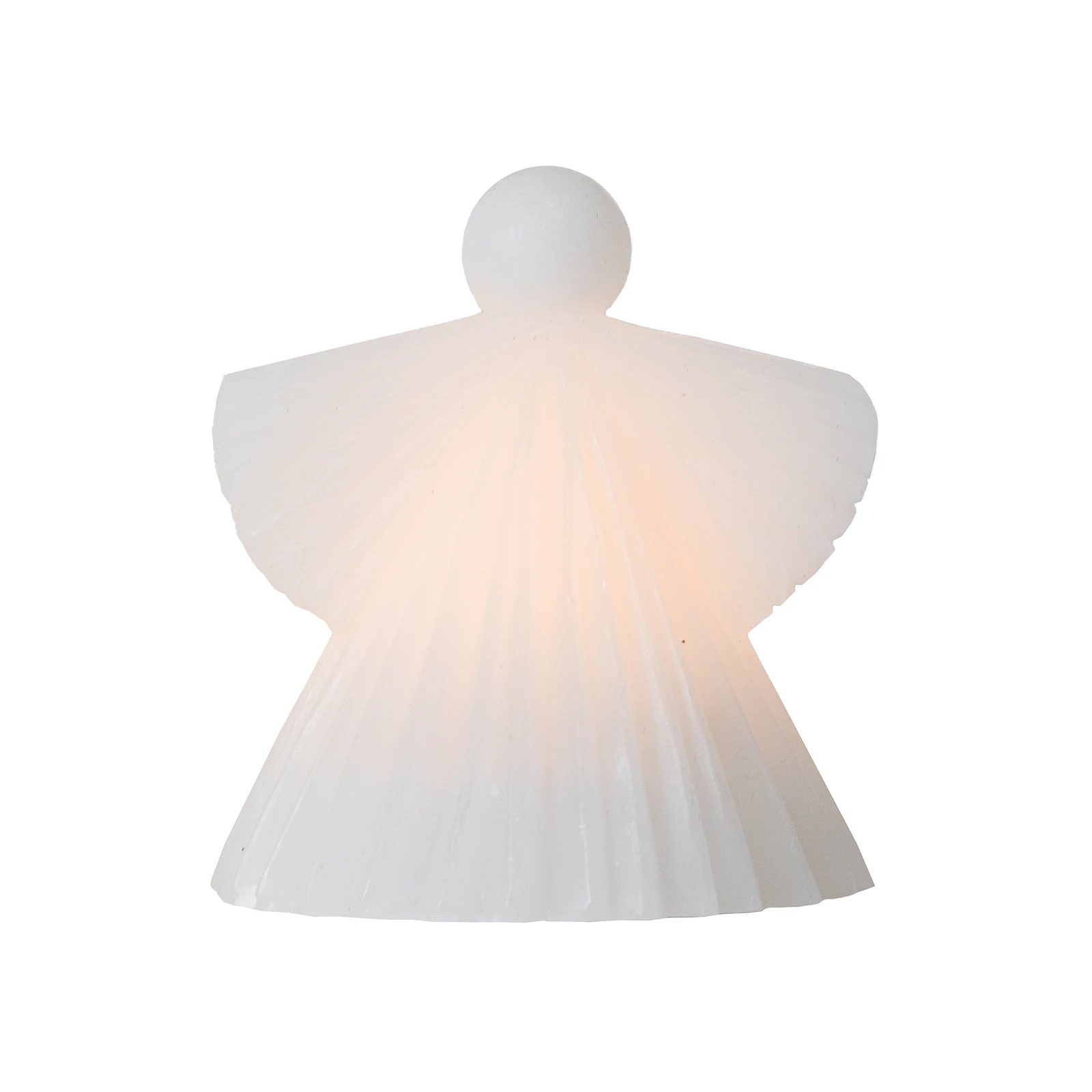 Figure déco LED Asta ange cire blanche 12,5 cm