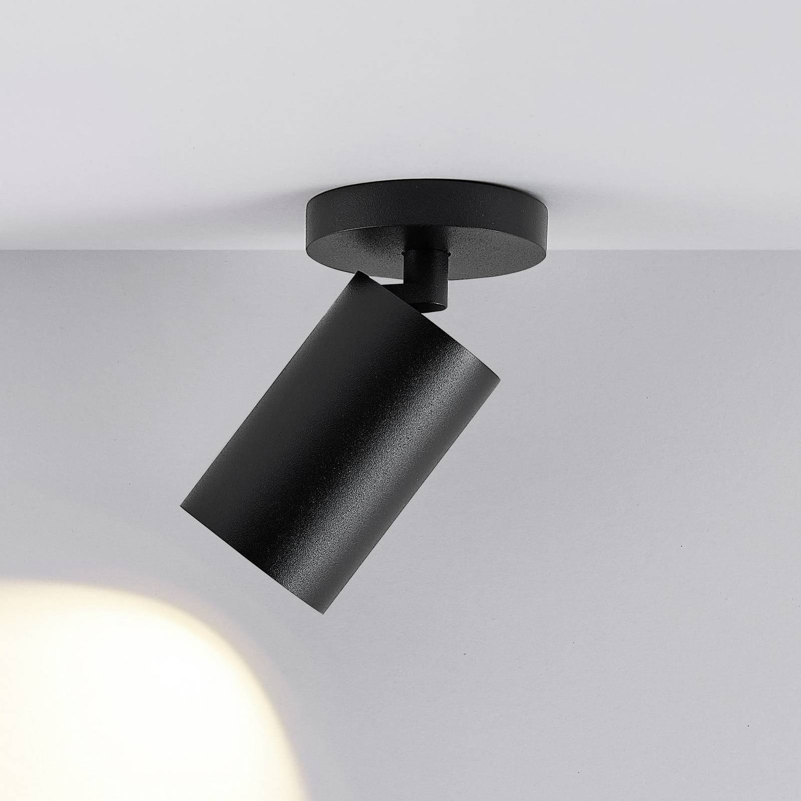 Deckenspot CAN TILT, schwarz, Ø 8 cm, 1-flammig, Metall GU10 günstig online kaufen