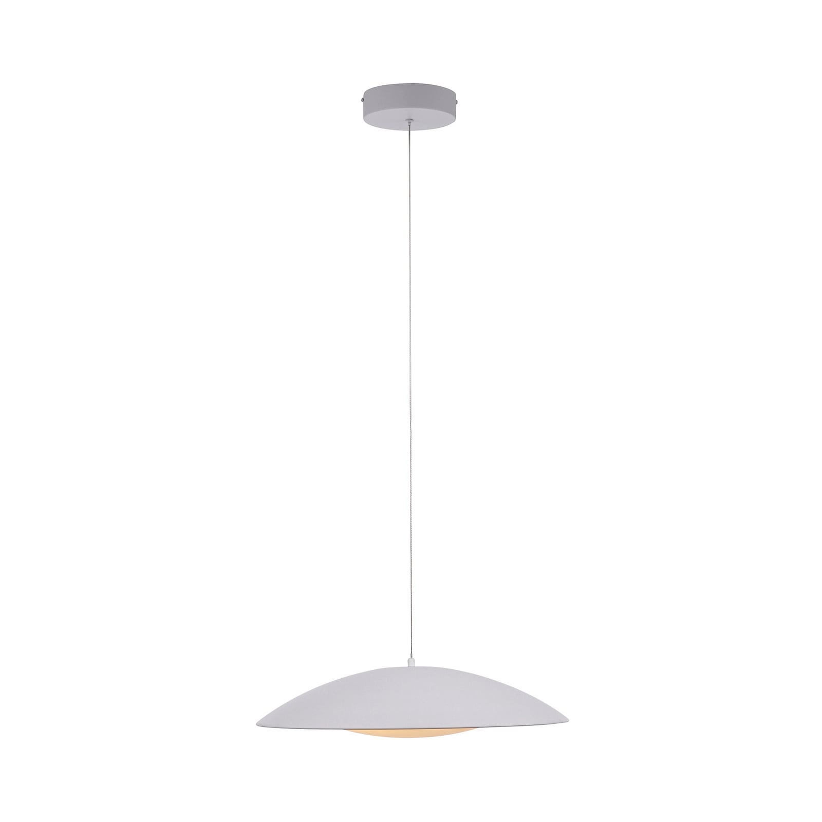 LED viseća svjetiljka LENTE, bijela, Ø 50 cm, metal, s prigušivačem
