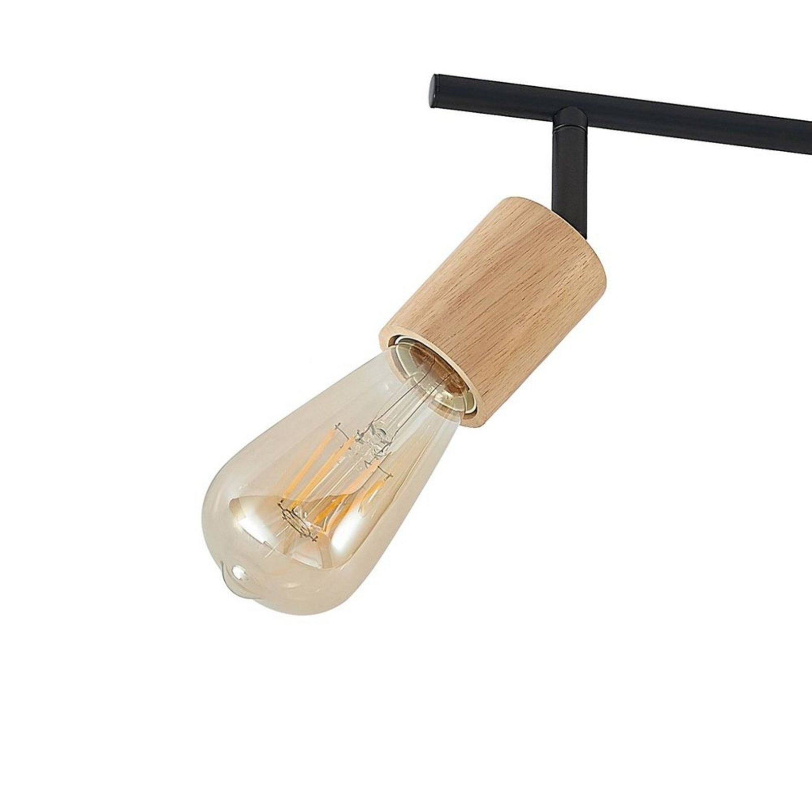 Magniva 4 Stropna lampa Drvo/Crna - Lindby