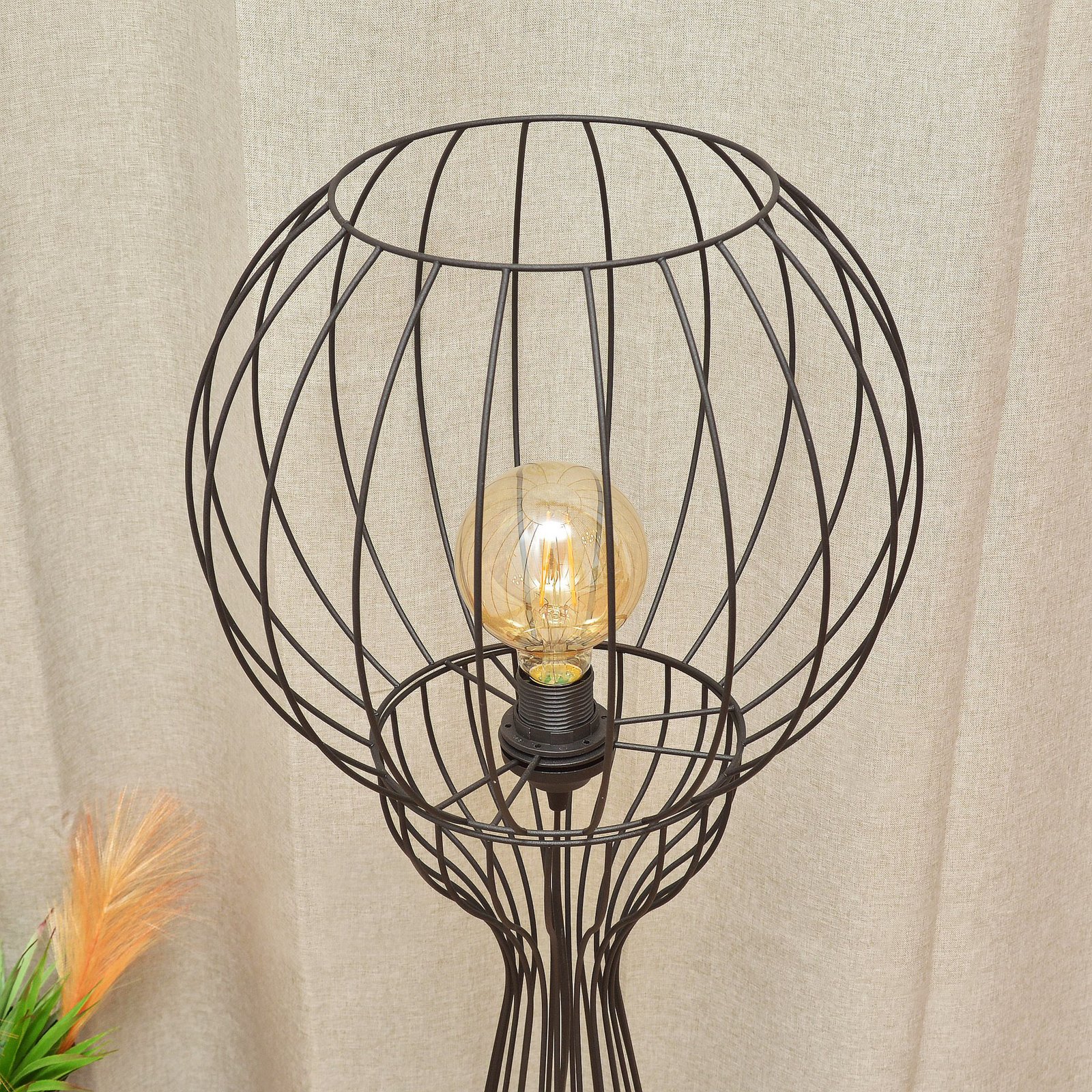 Mercure floor lamp, black, metal/plastic, height 93 cm