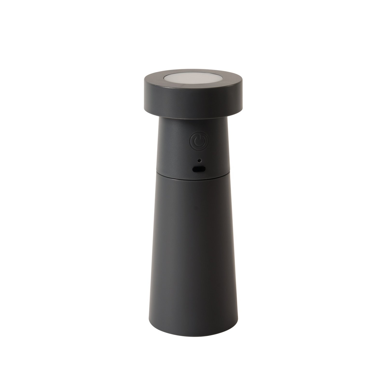 Lucande LED-Pepiera Pepper, grigio scuro, batteria ricaricabile, IP44
