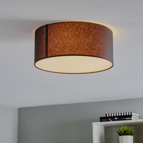 Mockabrun taklampa Maria av chintz