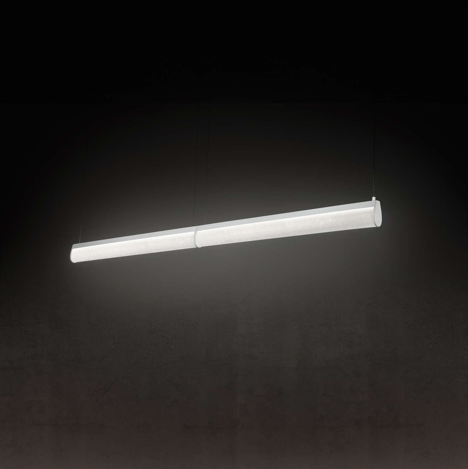 Slamp LED-hængelampe Modula Double, krystal, grå