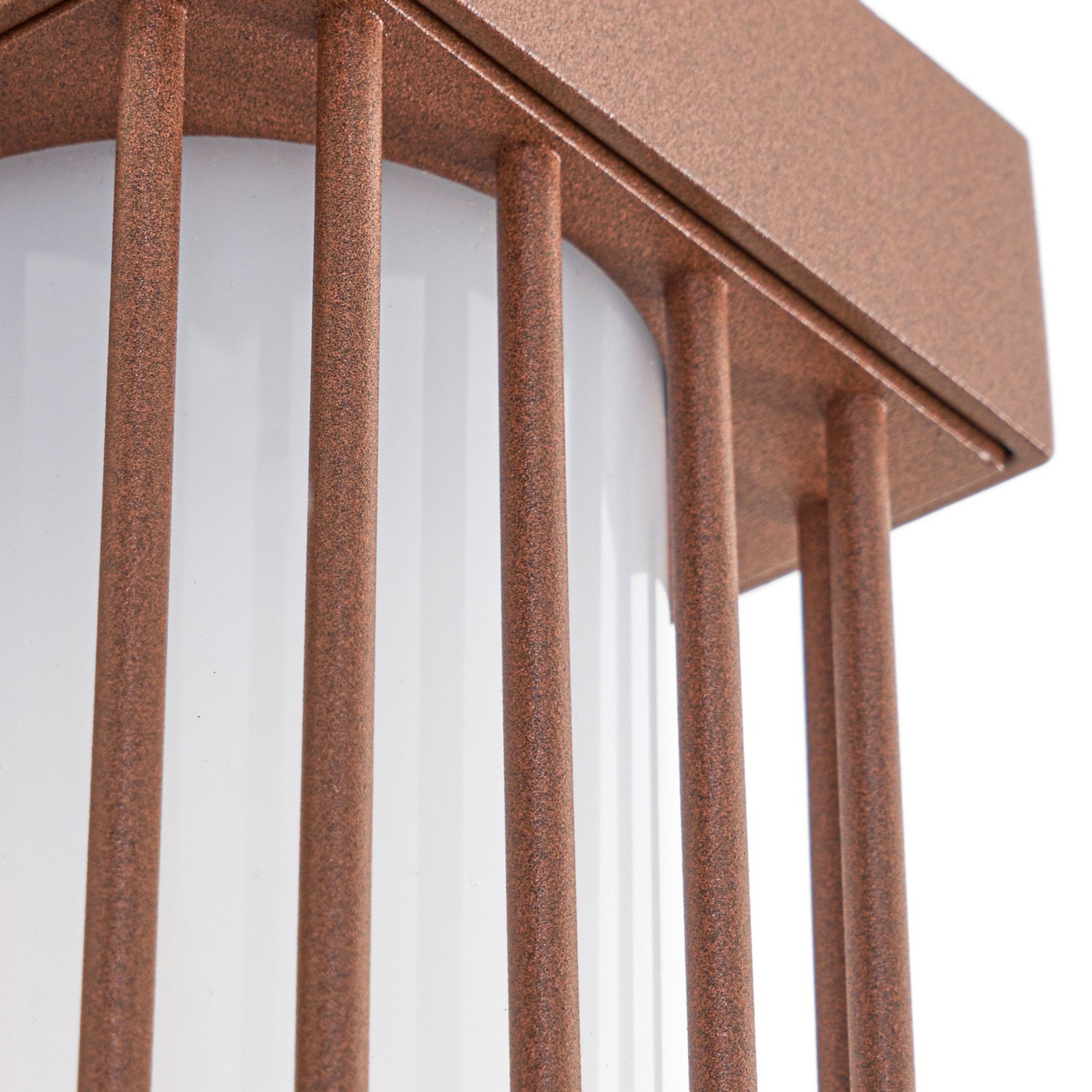 Lucande Venkovní nástěnné svítidlo Chandan, rez, 2 svítidla, IP54, E27