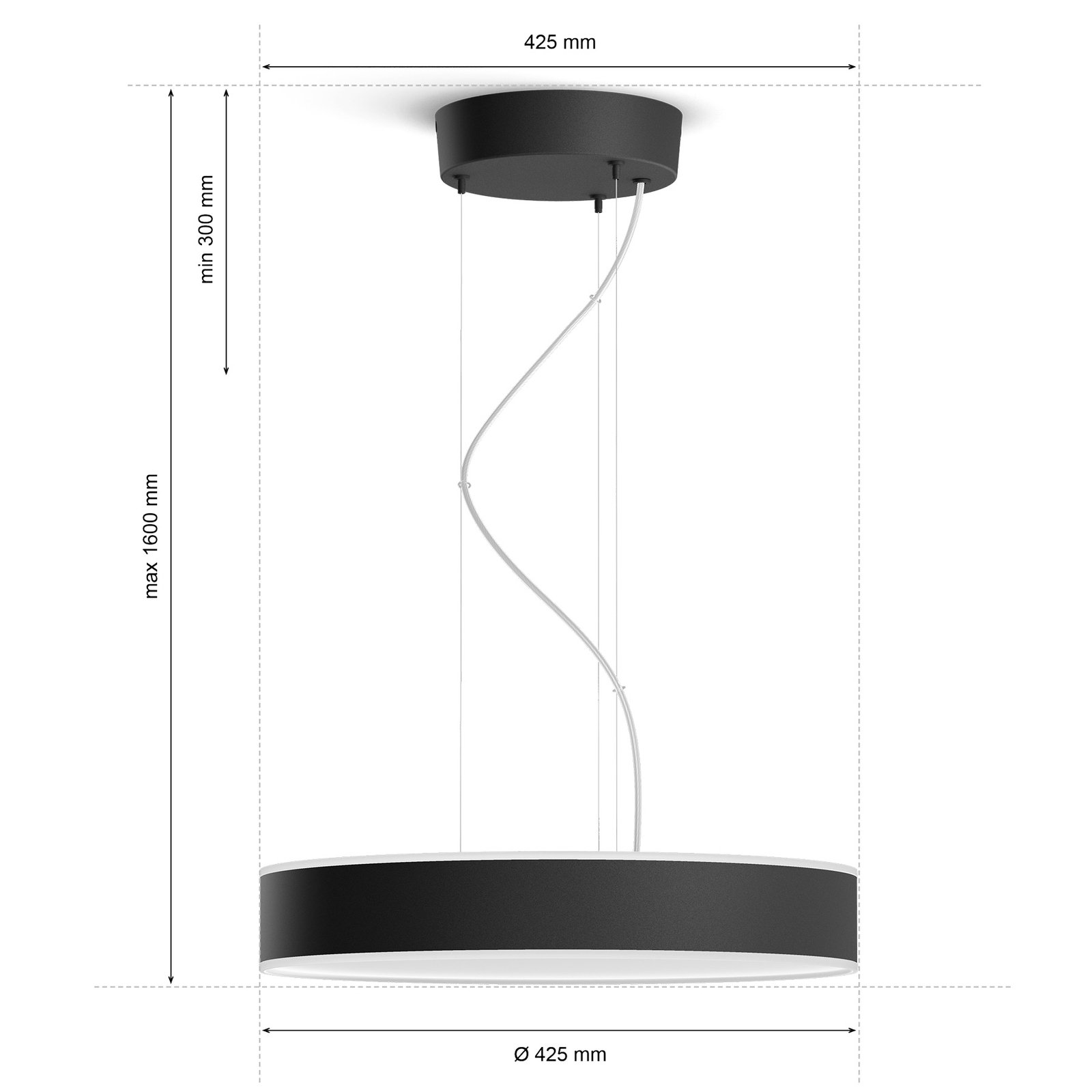 Hue Enrave Pendelleuchte White Amb. Black - Philips Hue
