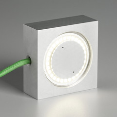 Lampada multiuso Square con LED, cavo verde
