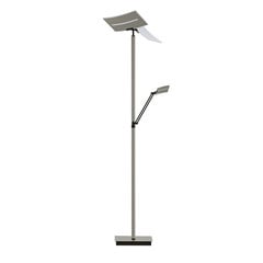 Stojacia lampa Evolo CCT LED s lampičkou na čítanie, sivá