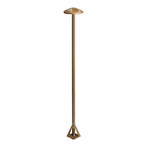 LED-Wegeleuchte Aura Disk, Höhe 100 cm, messing antik, IP65