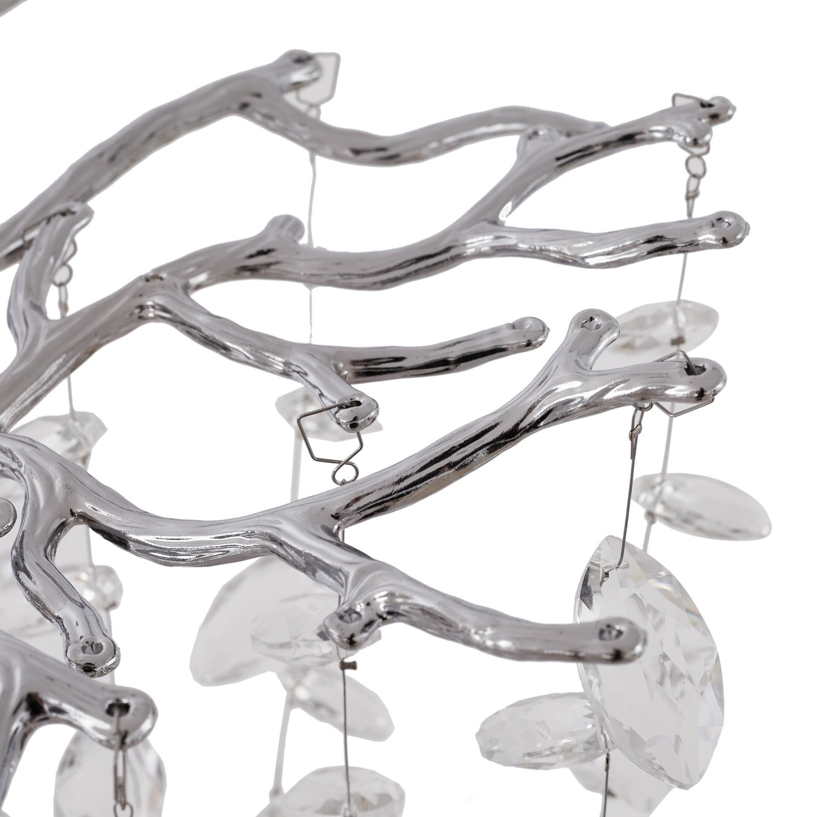 Lampada a sospensione Bellora, 101 cm, acciaio inossidabile, cristallo - Lucande