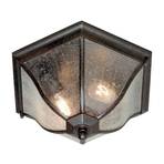 Bronze-coloured outdoor ceiling lamp New England