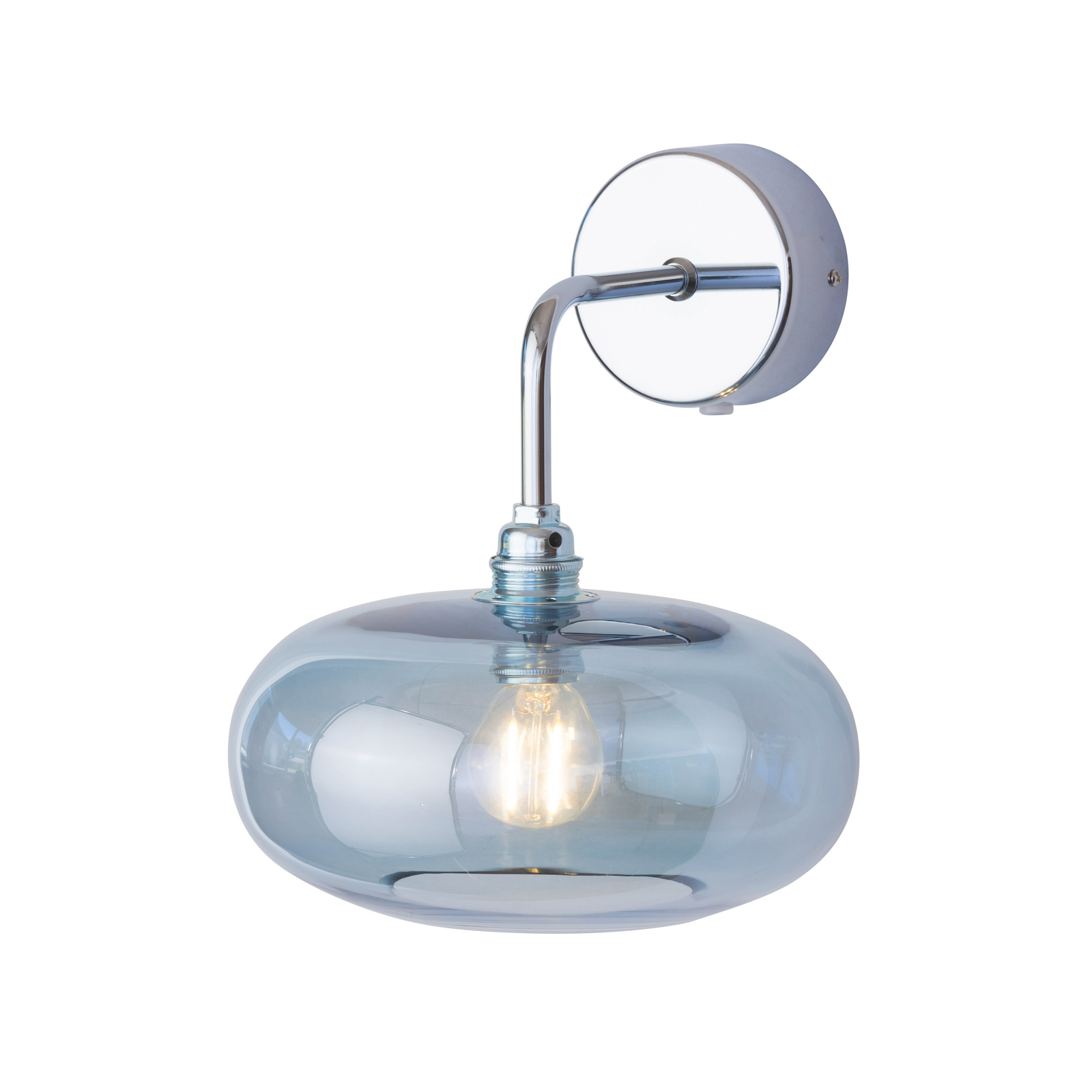 EBB & FLOW Wandleuchte HORIZON, blau, Glas, Ø 21 cm