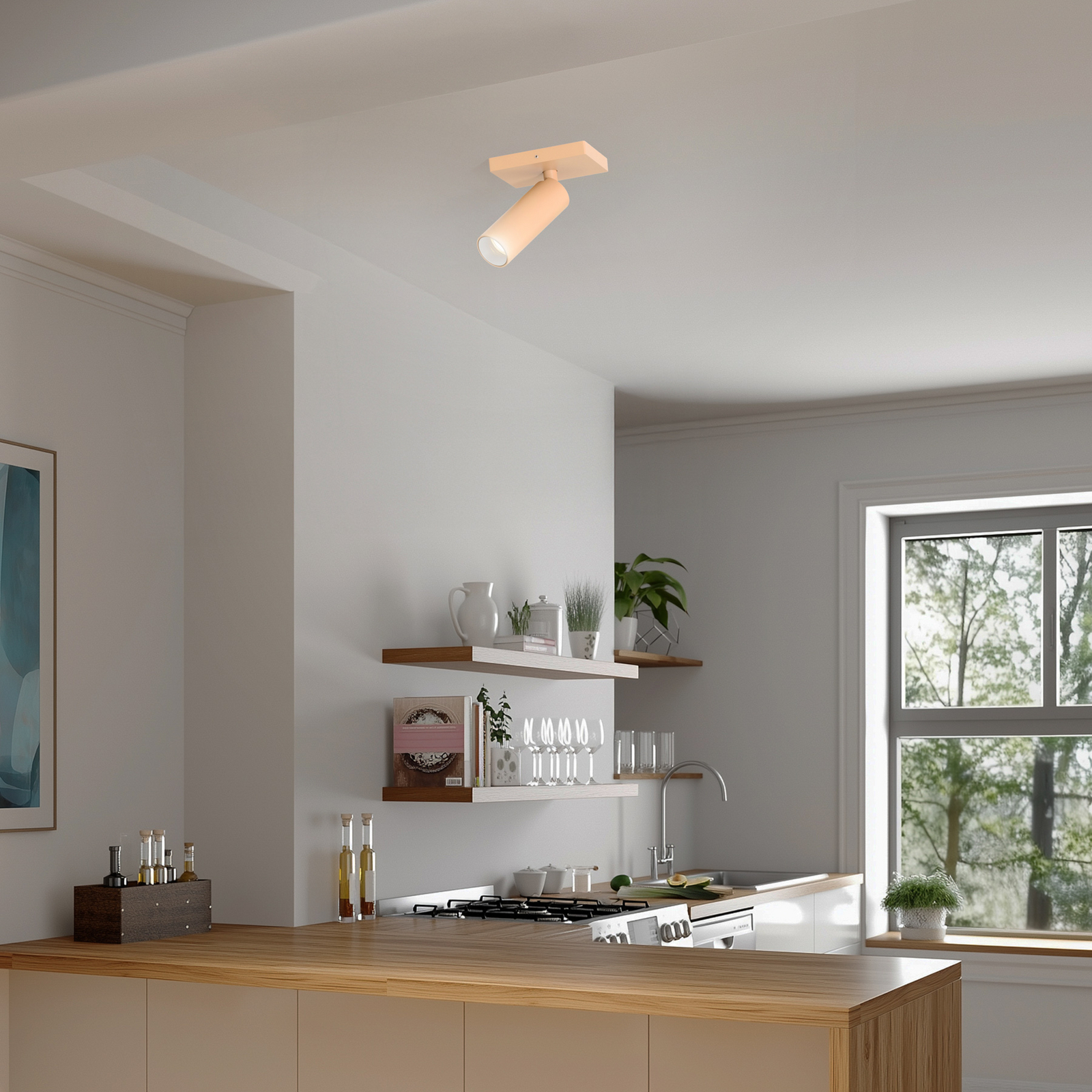 Arcchio Reflektor sufitowy Brinja Slim, brązowy, 1-punktowy, GU10 MR11