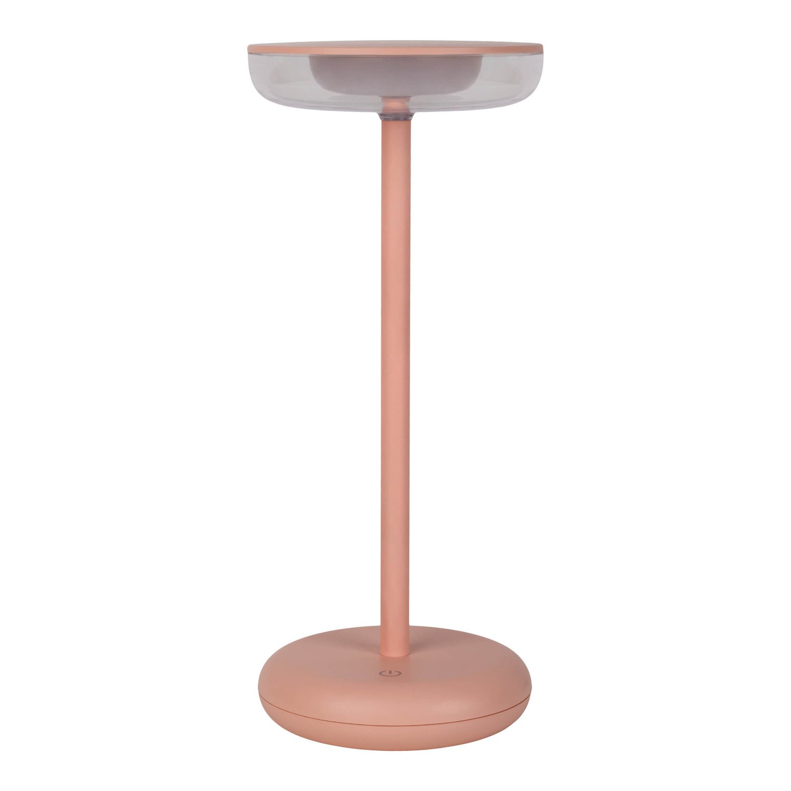 LED-Akku-Terrassenleuchte Pasi, rosa Höhe 26 cm Metall Touch