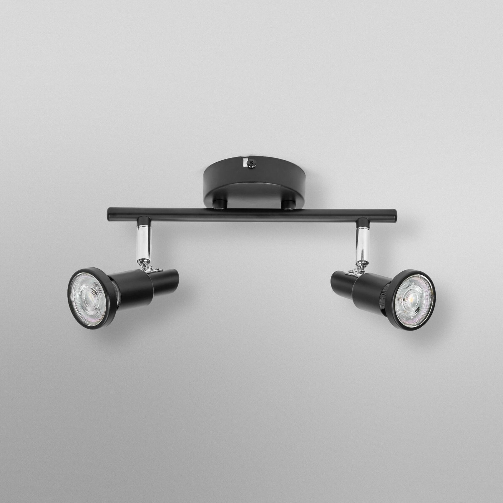 OSRAM Deckenstrahler, schwarz 2-flg. Metall GU10-LED 927 dim