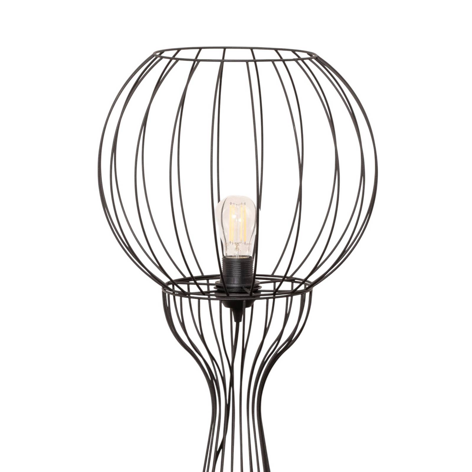 Lampa stojąca Mercure, czarna, metal/plastik, wysokość 93 cm