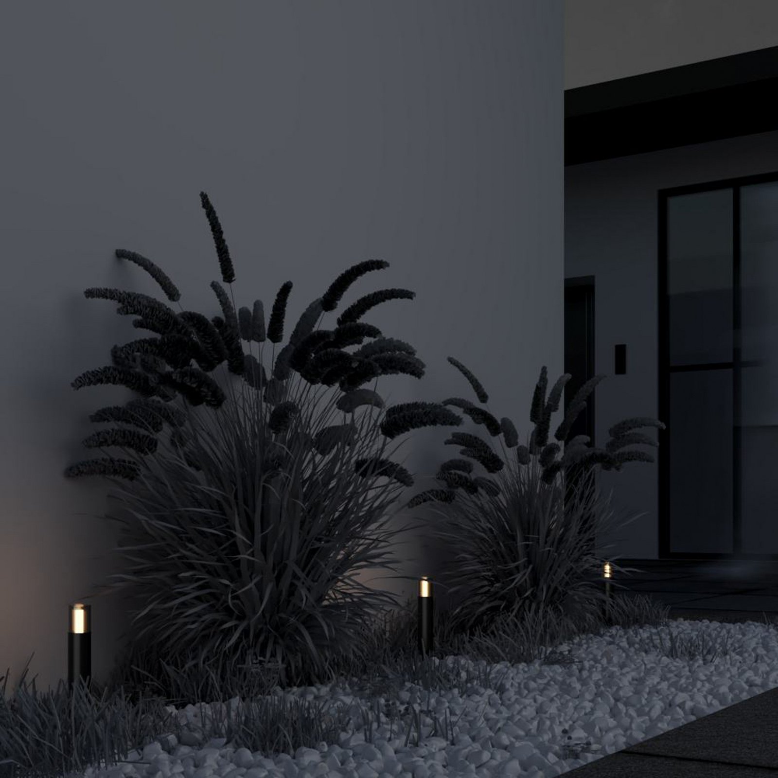 Šiljasta svjetiljka za tlo GLIDE, grafit, visina 37 cm, IP54, G9