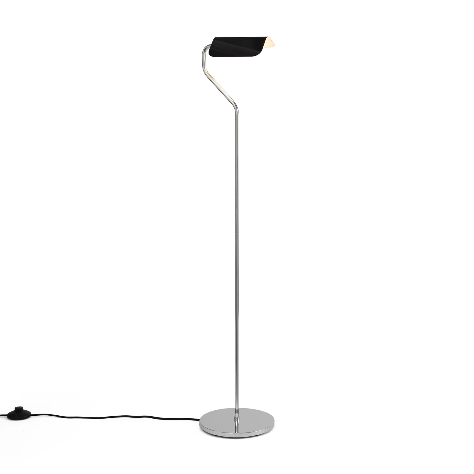 HAY Apex floor lamp, black, UK plug, height 110 cm, steel