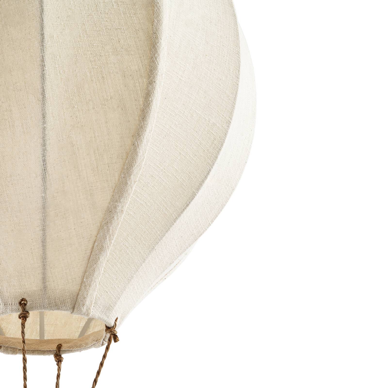 Lampa wisząca dziecięca Lindby Aeris, beżowa, Ø35 cm, tkanina, E27
