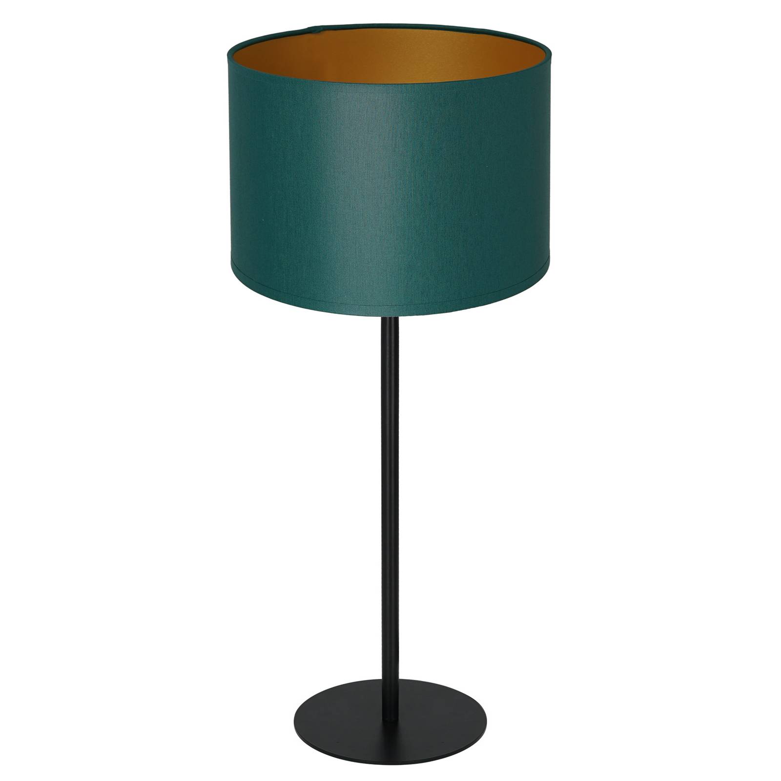 Lampe à poser Soho cylindrique H56 cm vert/doré