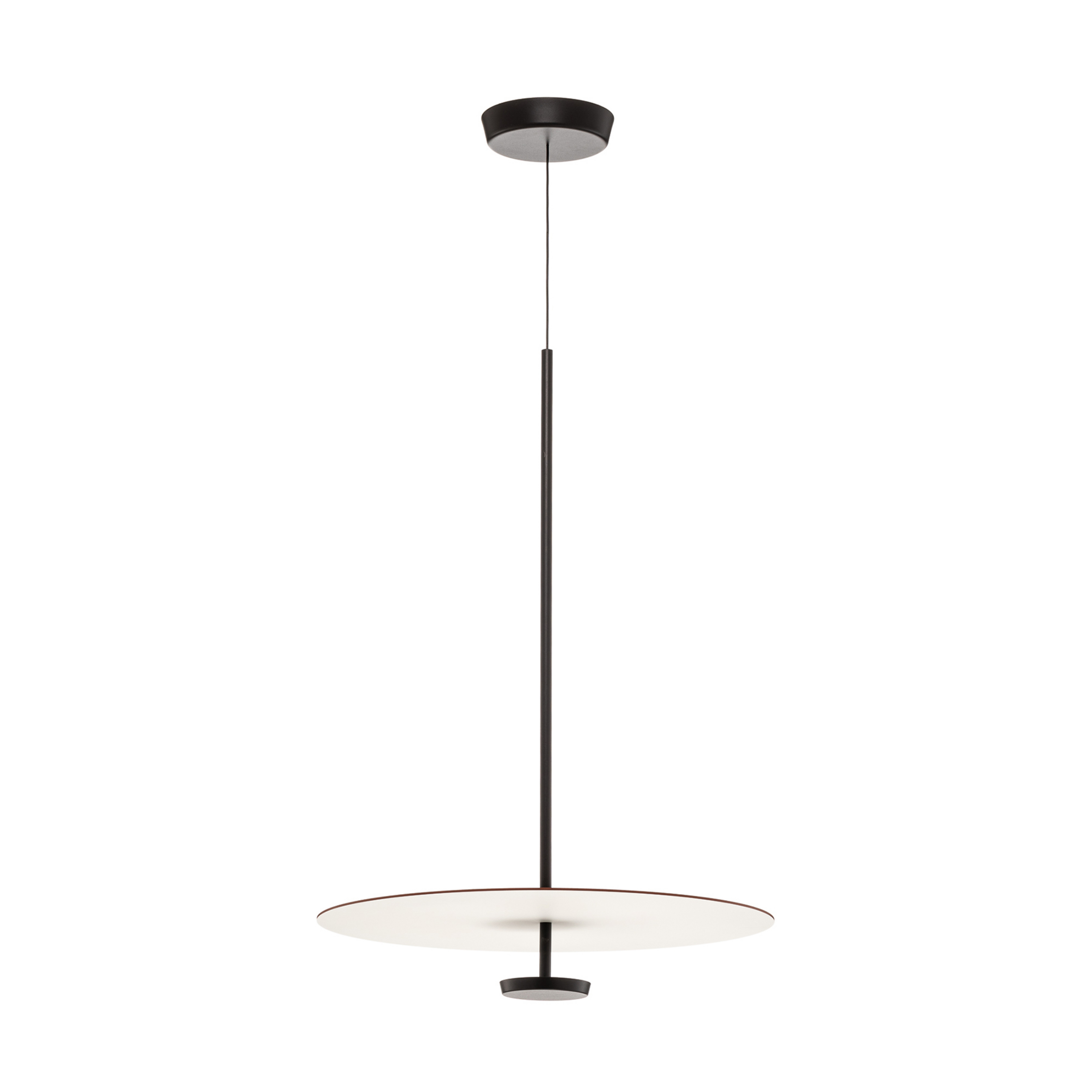 Lámpara colgante LED plana 1 luz Ø 55 cm terracota - Vibia