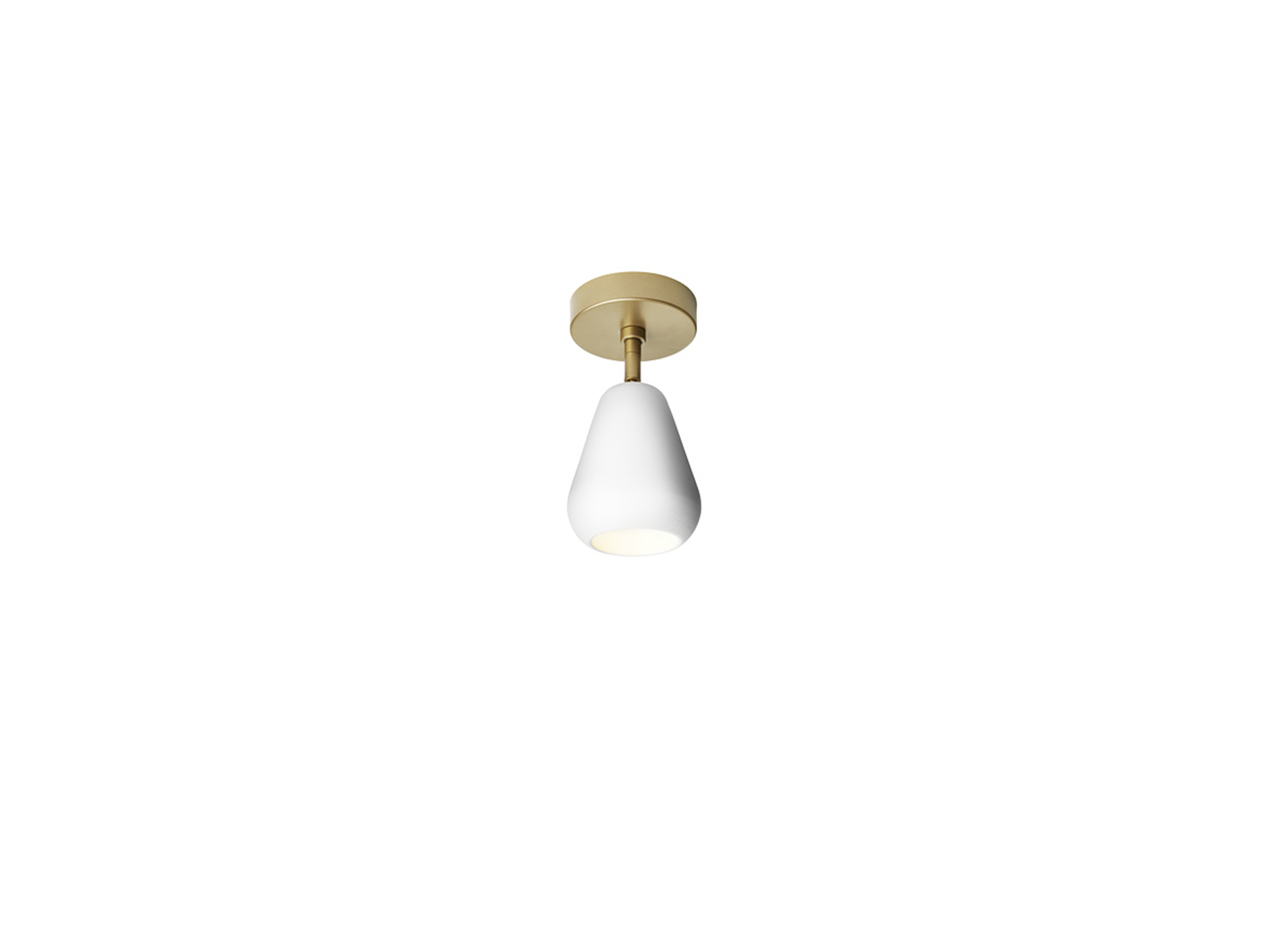 Anoli Spot Surface loftspot, guld/hvid, 20 cm - Nuura