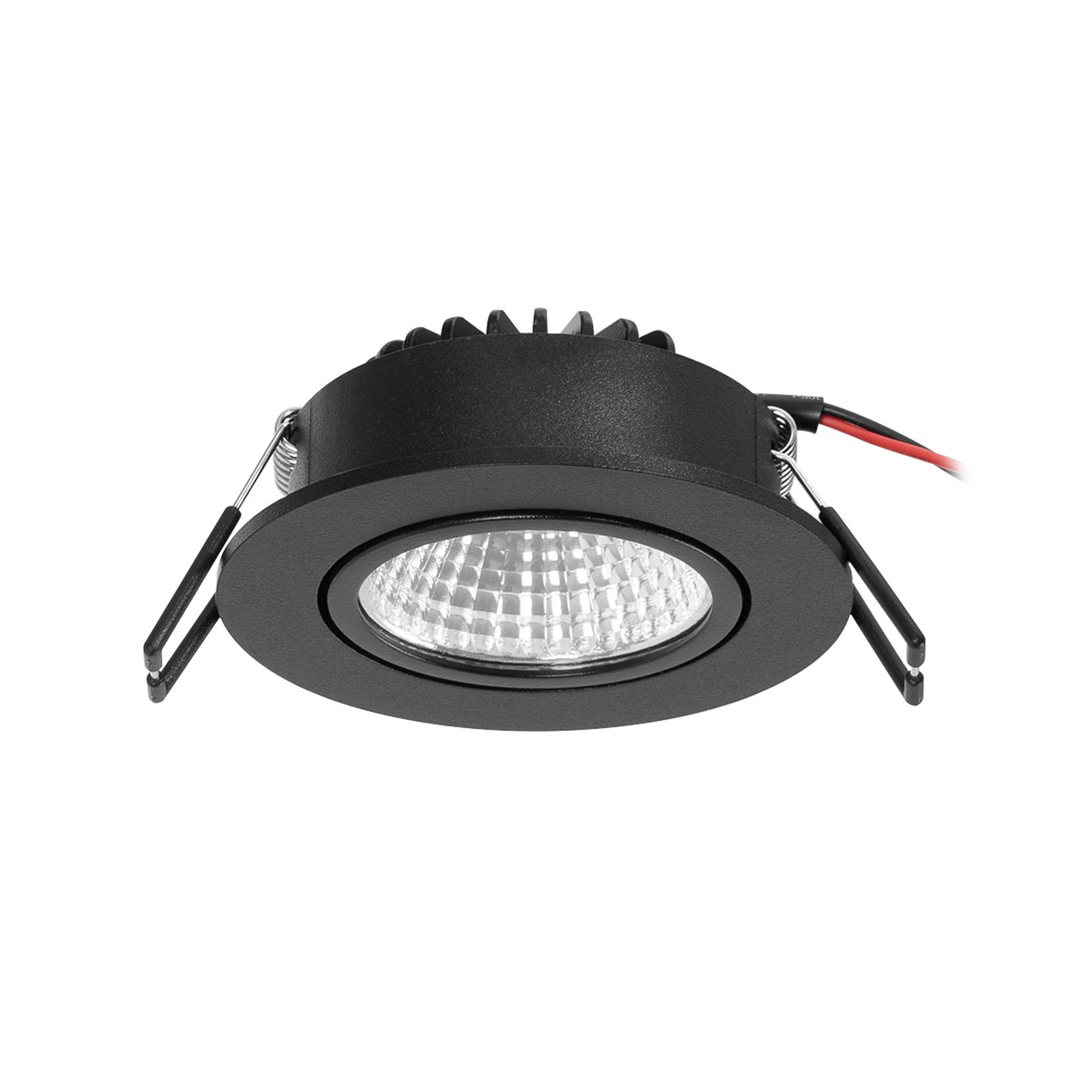 Arcchio LED downlight Zarik, czarny, 4000K