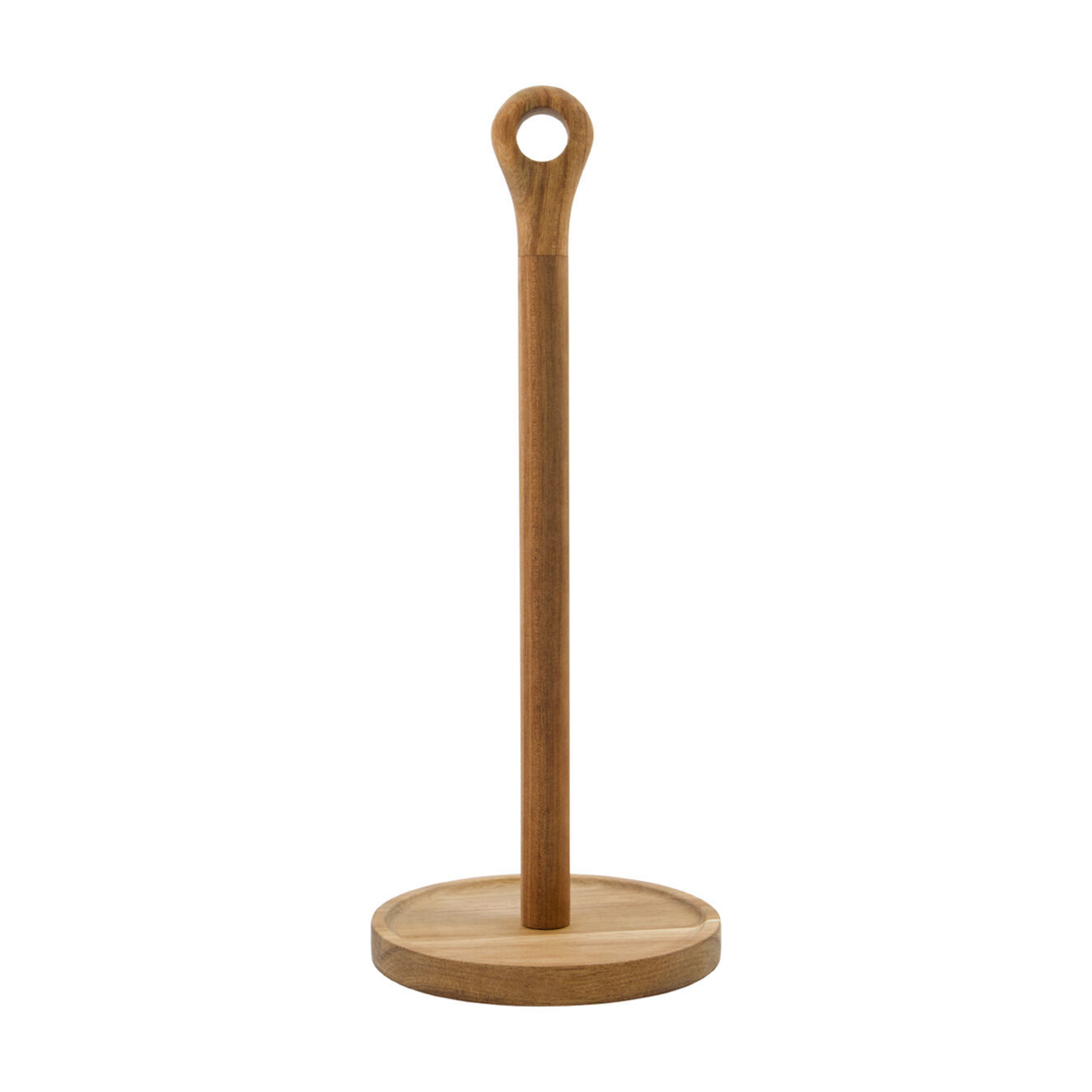 Suport pentru role de hârtie de bucătărie HDEya, lemn de salcâm, 33 cm - House