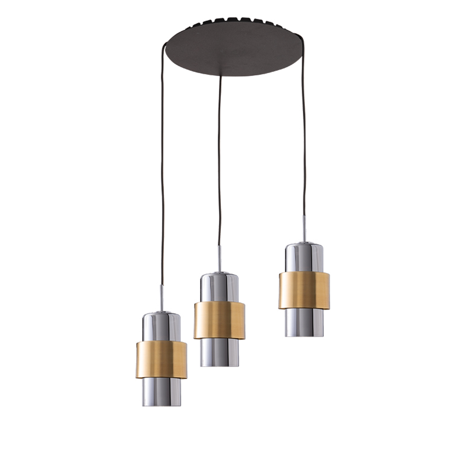 Hanglamp 22144 3-lamps Ø 45 cm goud/chroom