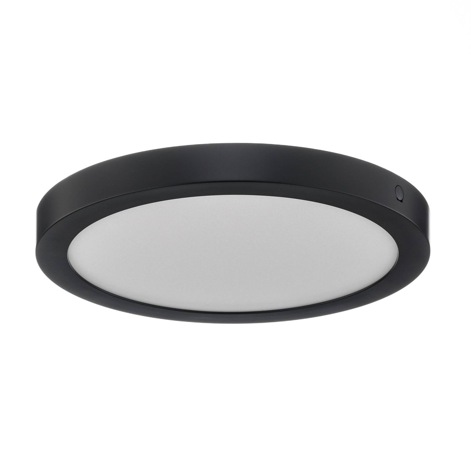 Paulmann Abia LED panel Ø 30cm 2.700K matt black, for Living / Dining Room, plastic, 22 W, H: 3 cm