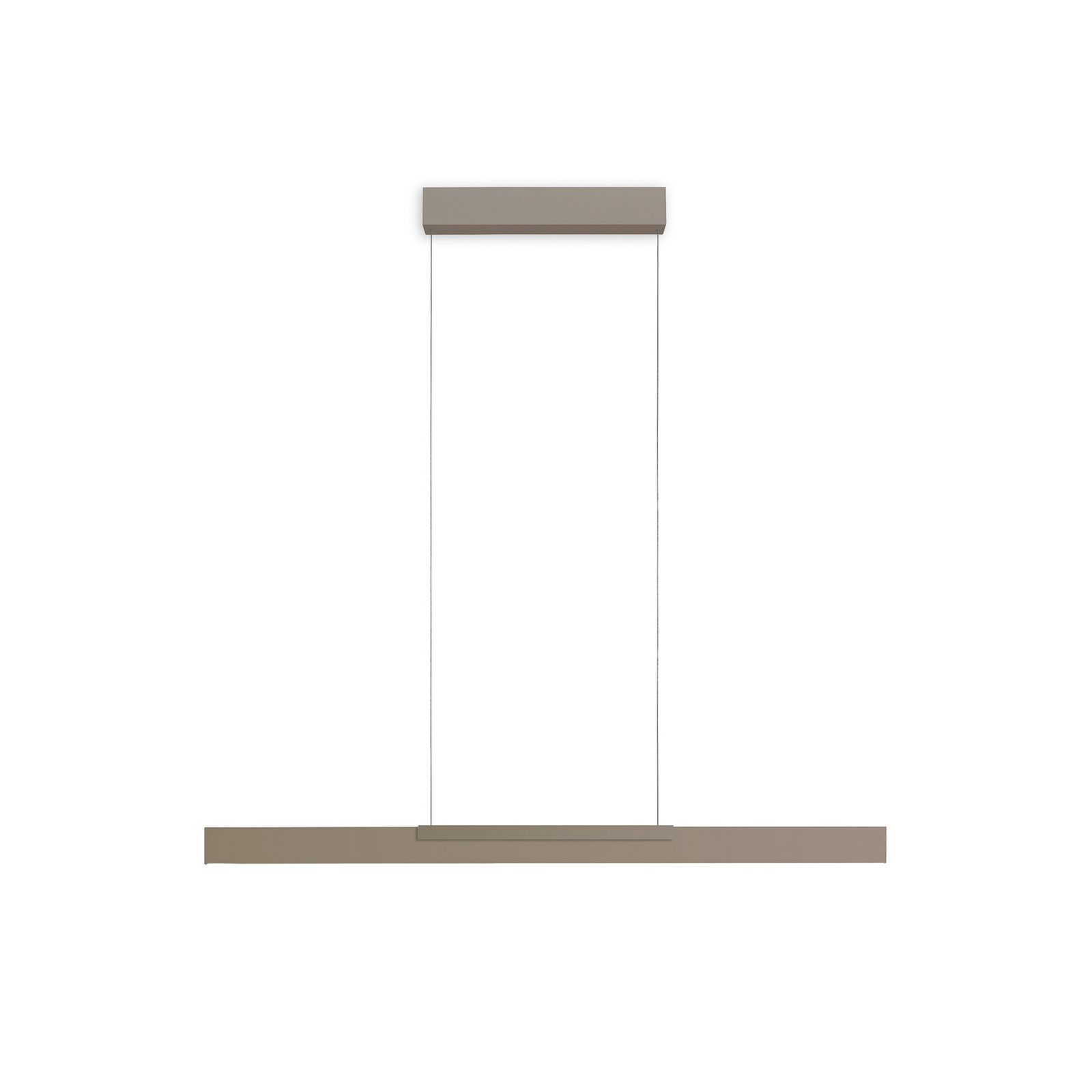 Candeeiro suspenso LED Bopp Nano 2.0, comprimento 100 cm, cinza-escuro, metal