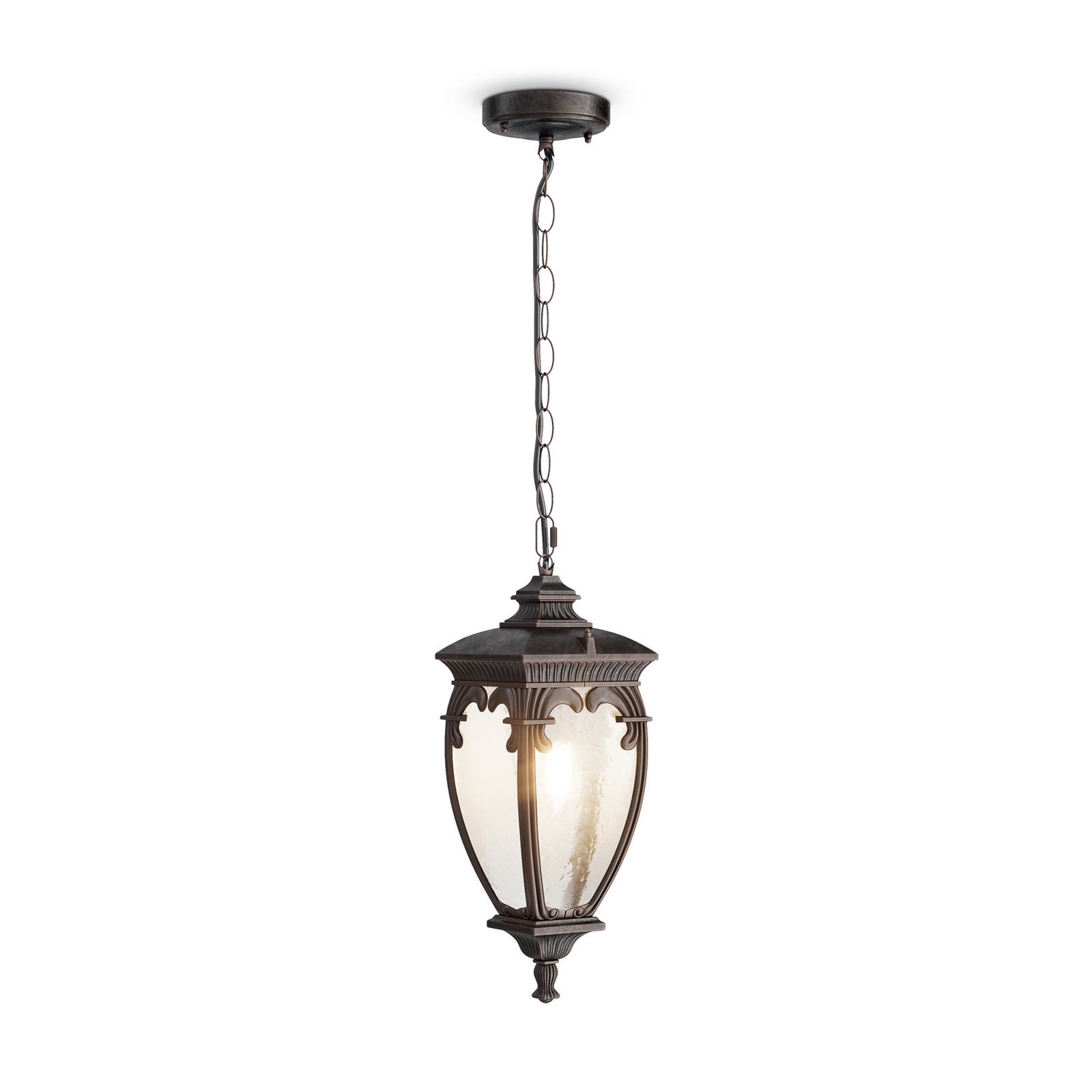 Maytoni Fleur outdoor hanging light Pulegoso glass