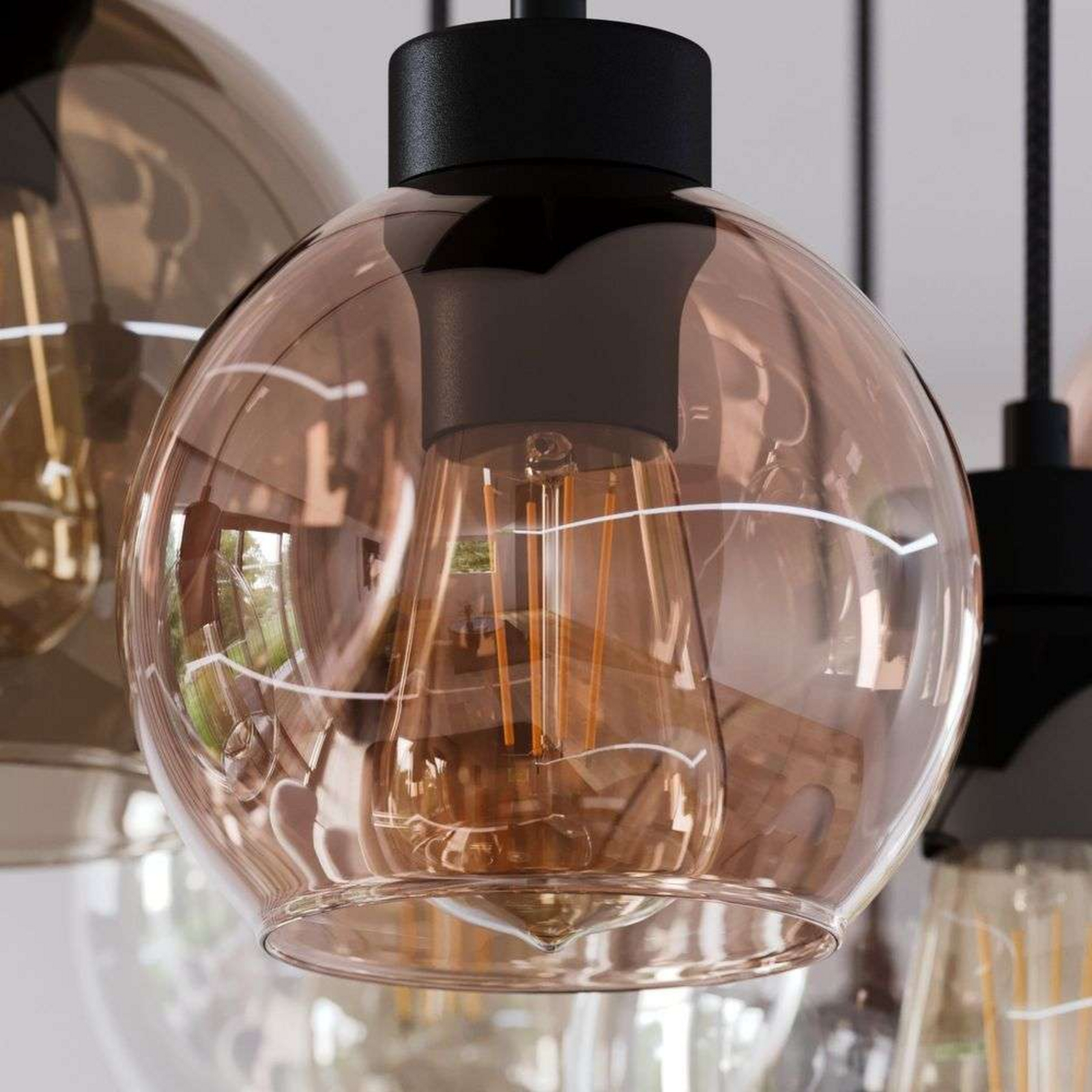 Cubus 8 Závěsná Lampa Clear/Smoke/Amber - Euluna