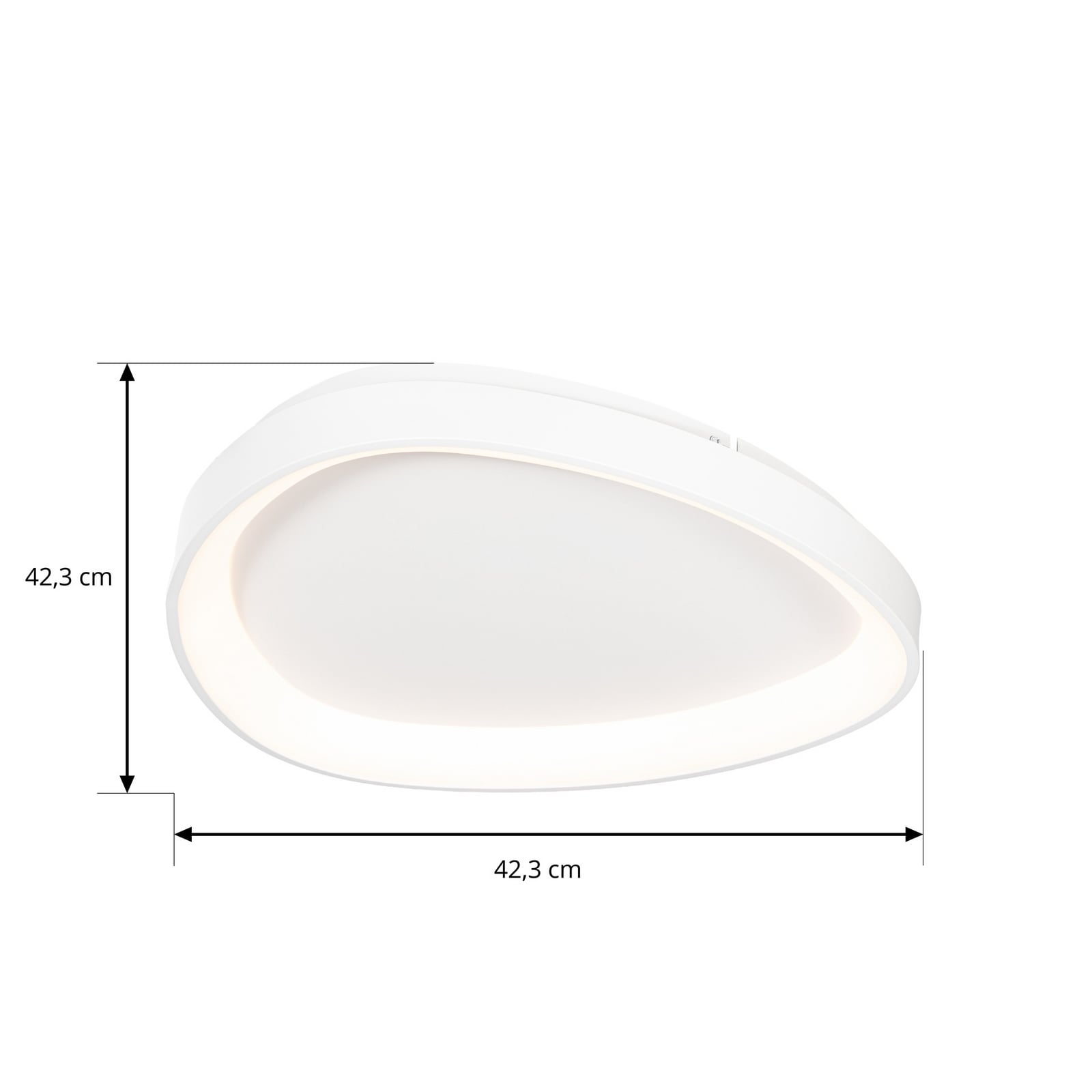 Plafonieră LED Triangulo, albă, 42 cm, dimabilă în 3 trepte - Lindby Plafonieră LED Triangulo, albă, 42 cm, dimabilă în 3 trepte - Lindby
