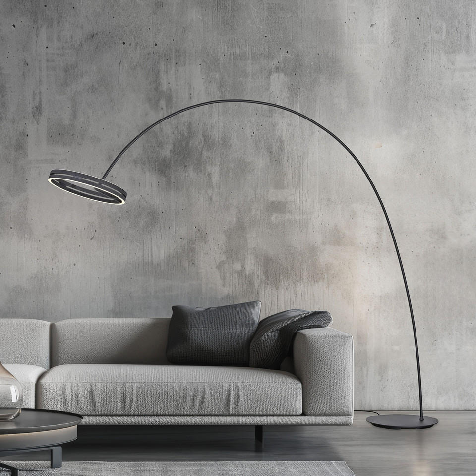Pure Loop-Bow LED-golvlampa, svart från Pure