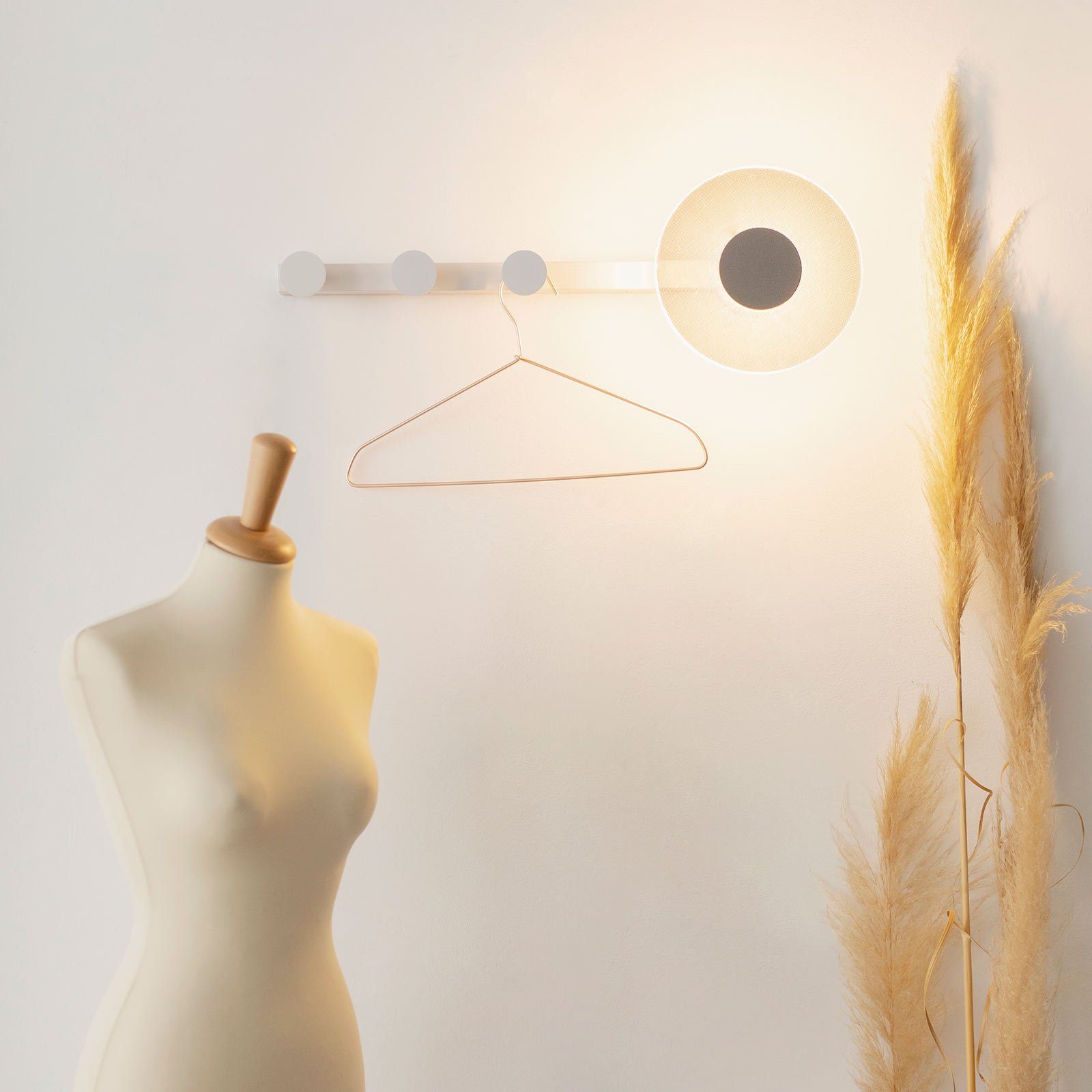 LED-Wandleuchte Venus, mit Kleiderhaken