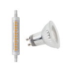 Žiarovky LED Set 1x GU10 (380lm) & 1x R7s (1250lm)