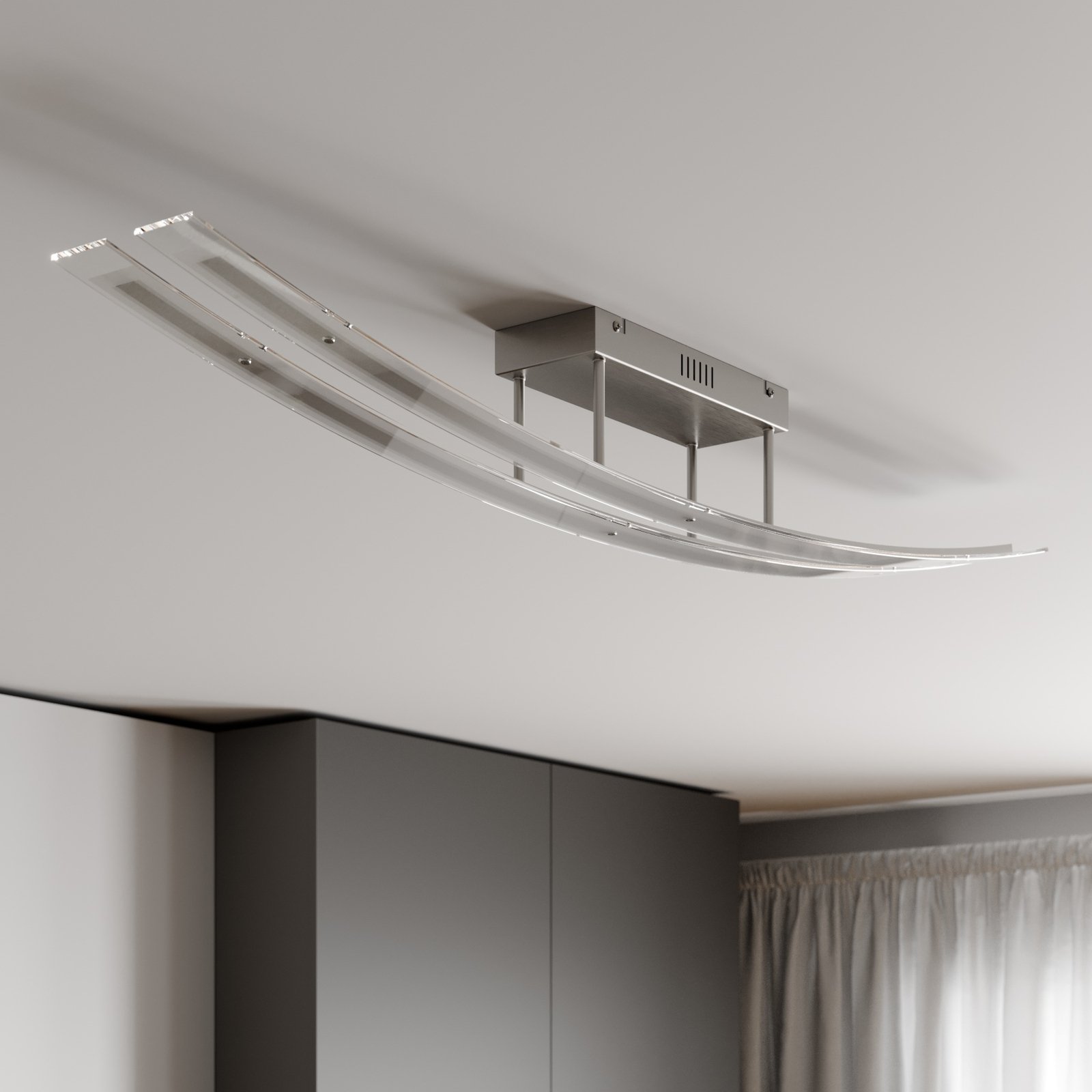 Jarda Double Taklampe Nickel - Lindby