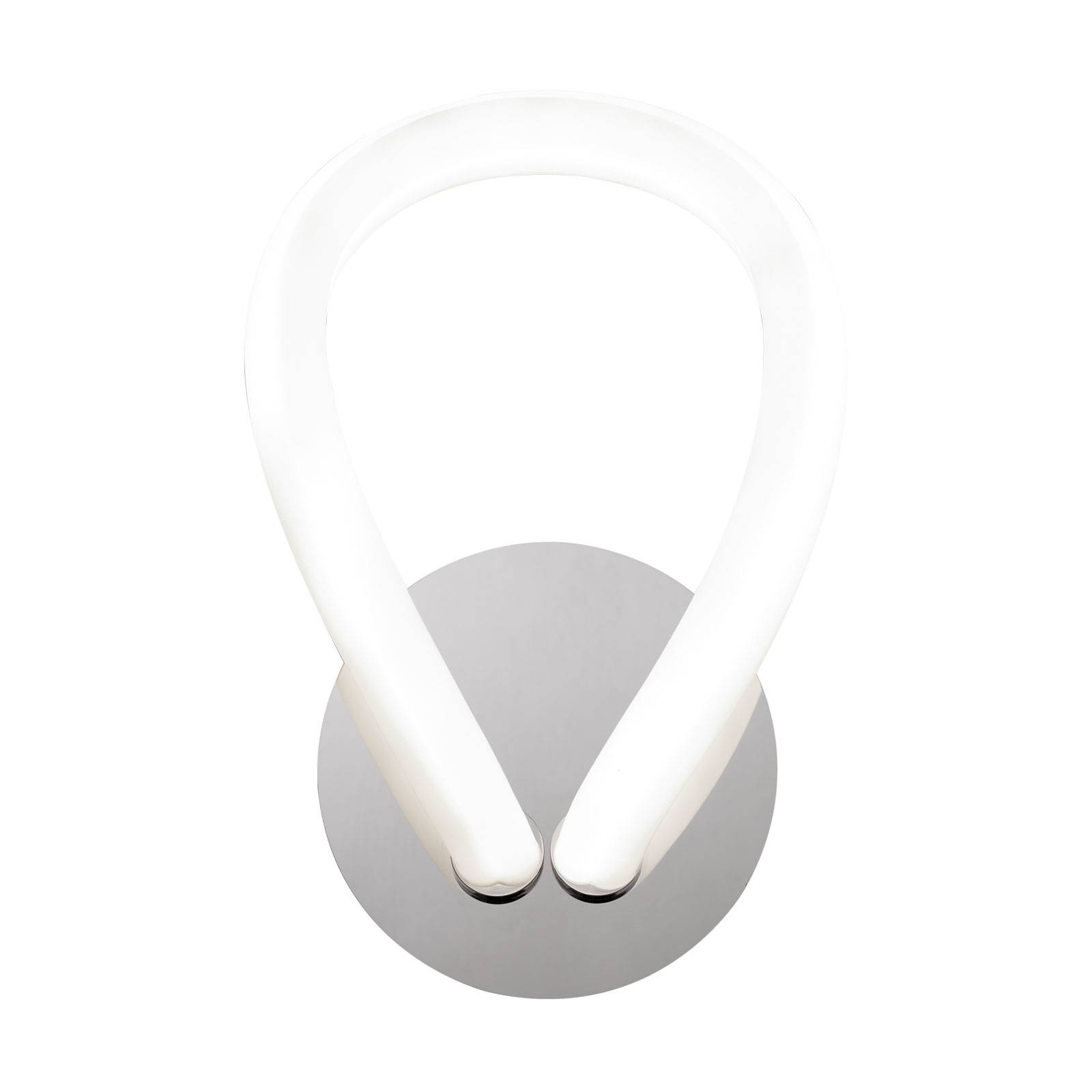 Applique LED Knot Line, chromée-blanche