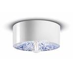 PI flower pattern ceiling light, Ø 25 cm blue/white