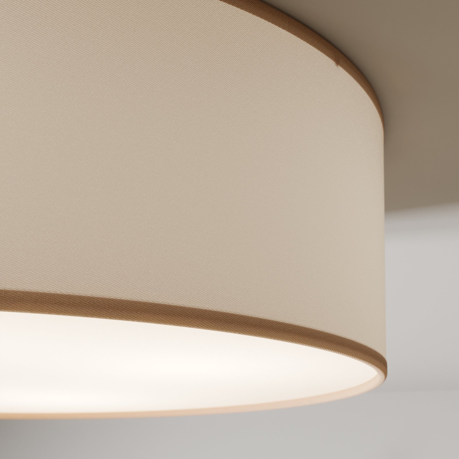 Rondo ceiling light, beige, Ø 45 cm