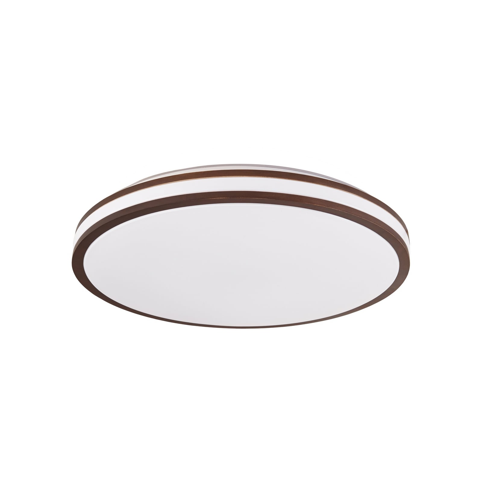 Lindby LED plafondlamp Emiva, Ø 50 cm, donker hout, CCT