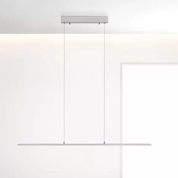 Lampenwelt PURE LED-Hängeleuchte Lite, silber, 100 cm, CCT, dimmbar