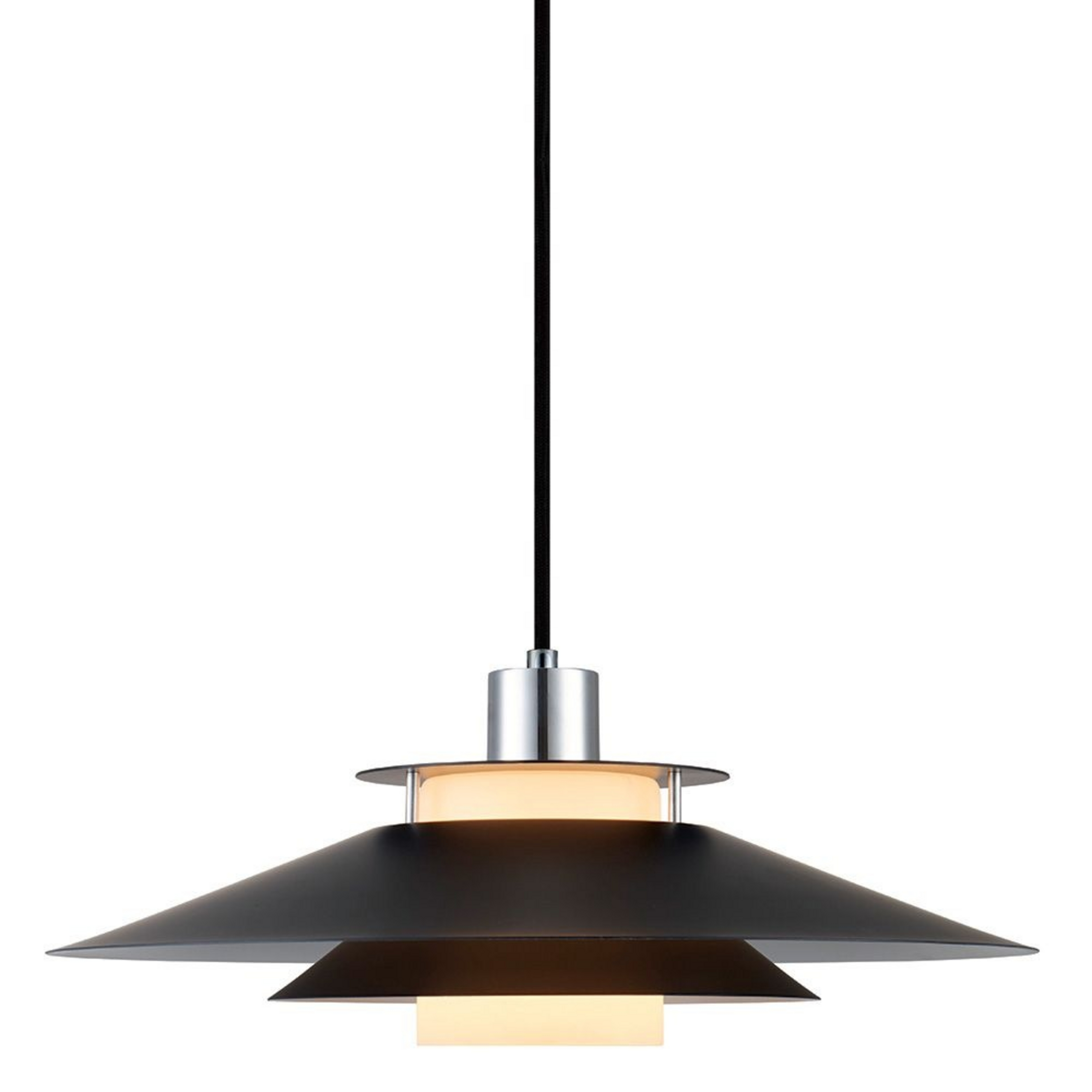 Rivoli Suspension Ø40 Black/Chrome - Halo Design