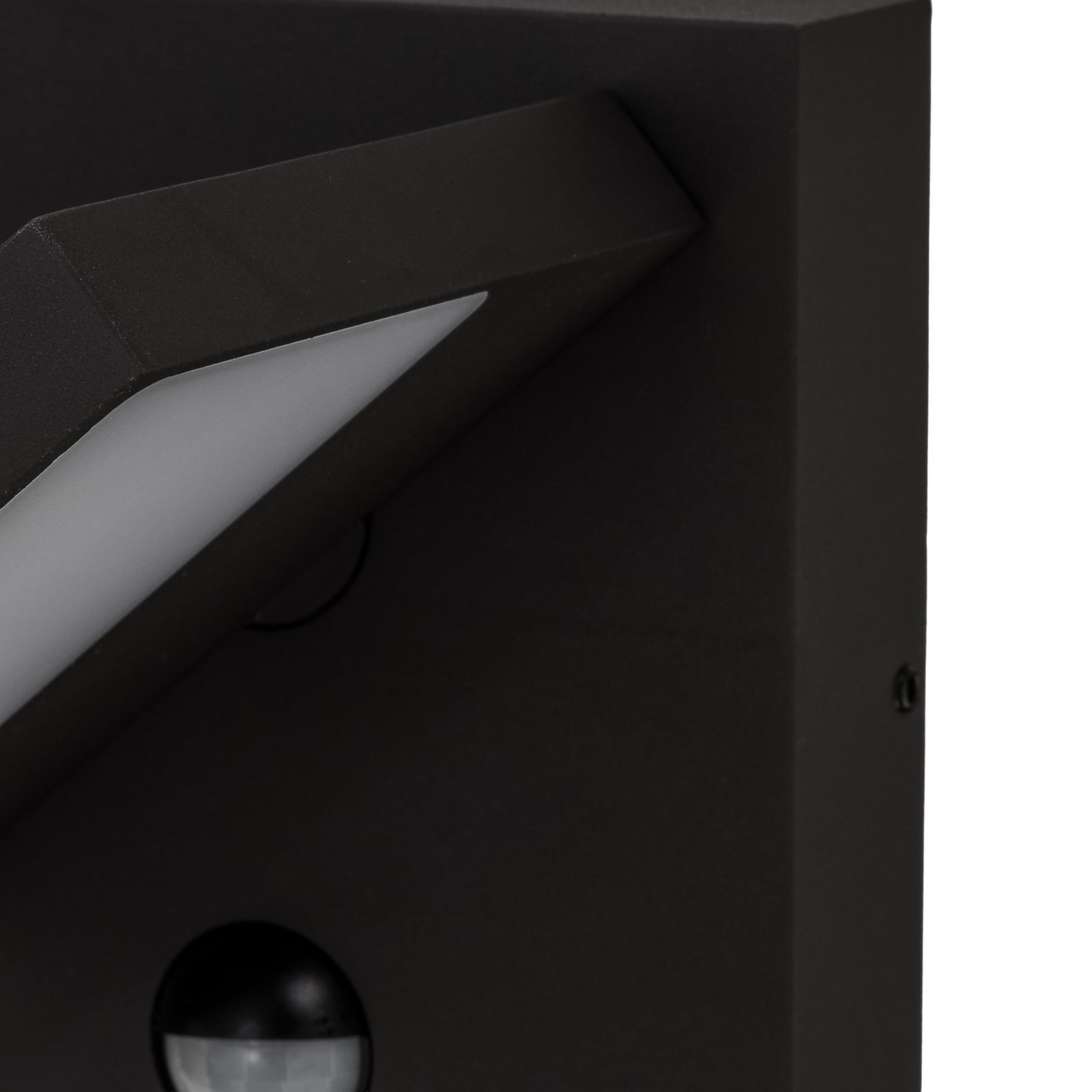 Aplique LED para exterior Lucande Silvan, color antracita, con sensor, IP54