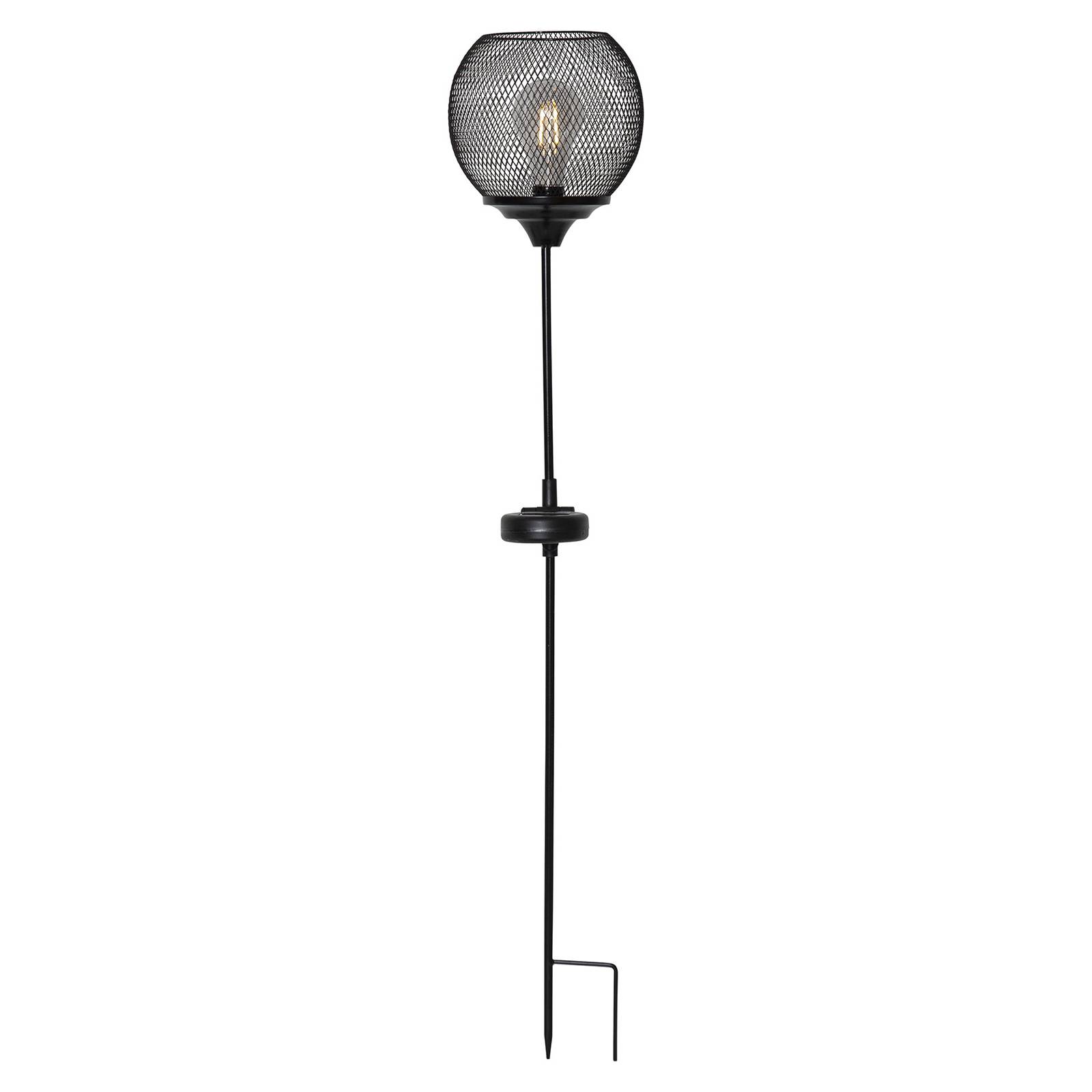STAR TRADING Sunlight LED solar path light with a ground spike, iron, stainless steel, plastic, 0.13 W, H: 76 cm