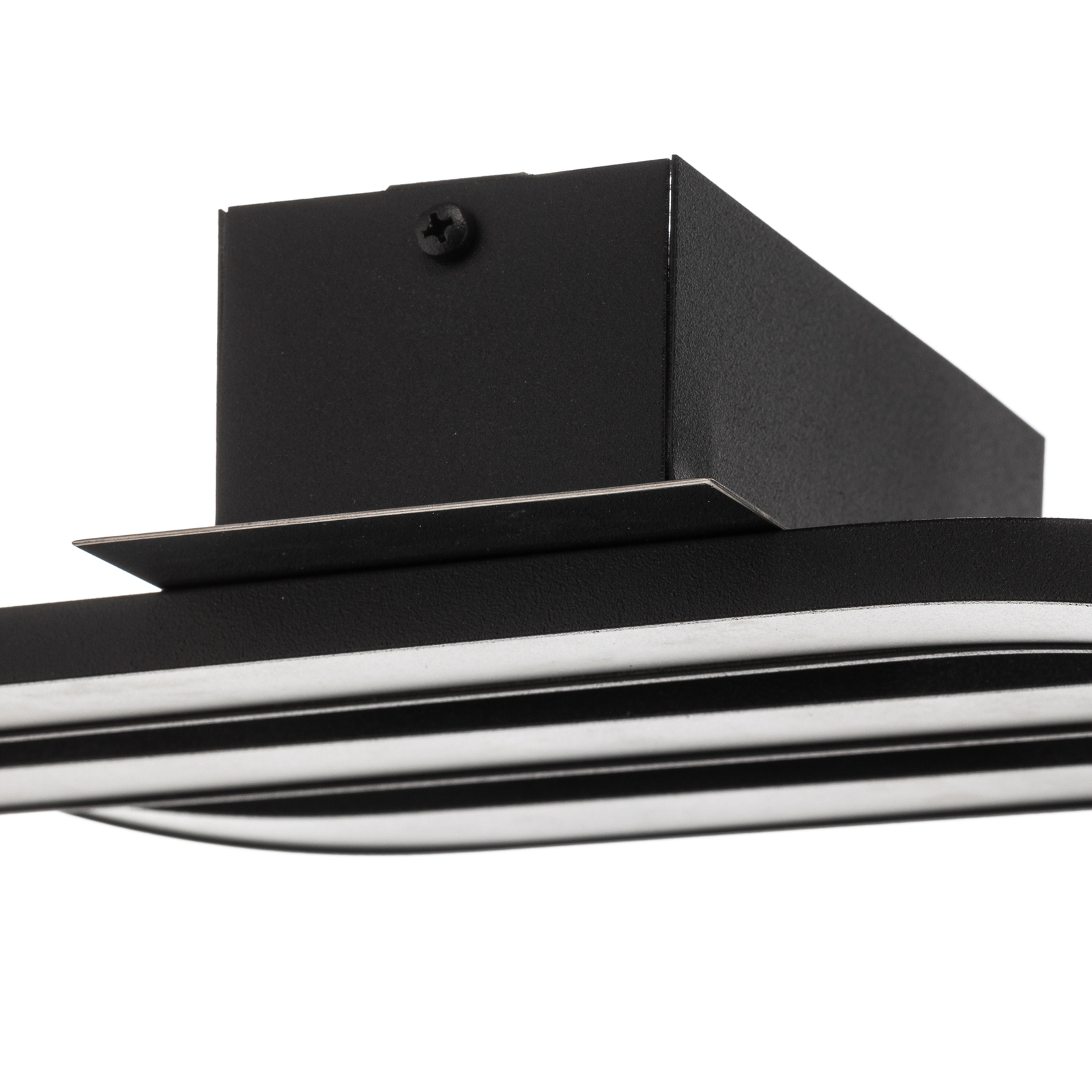 Kurvet LED taklampe Largo, svart