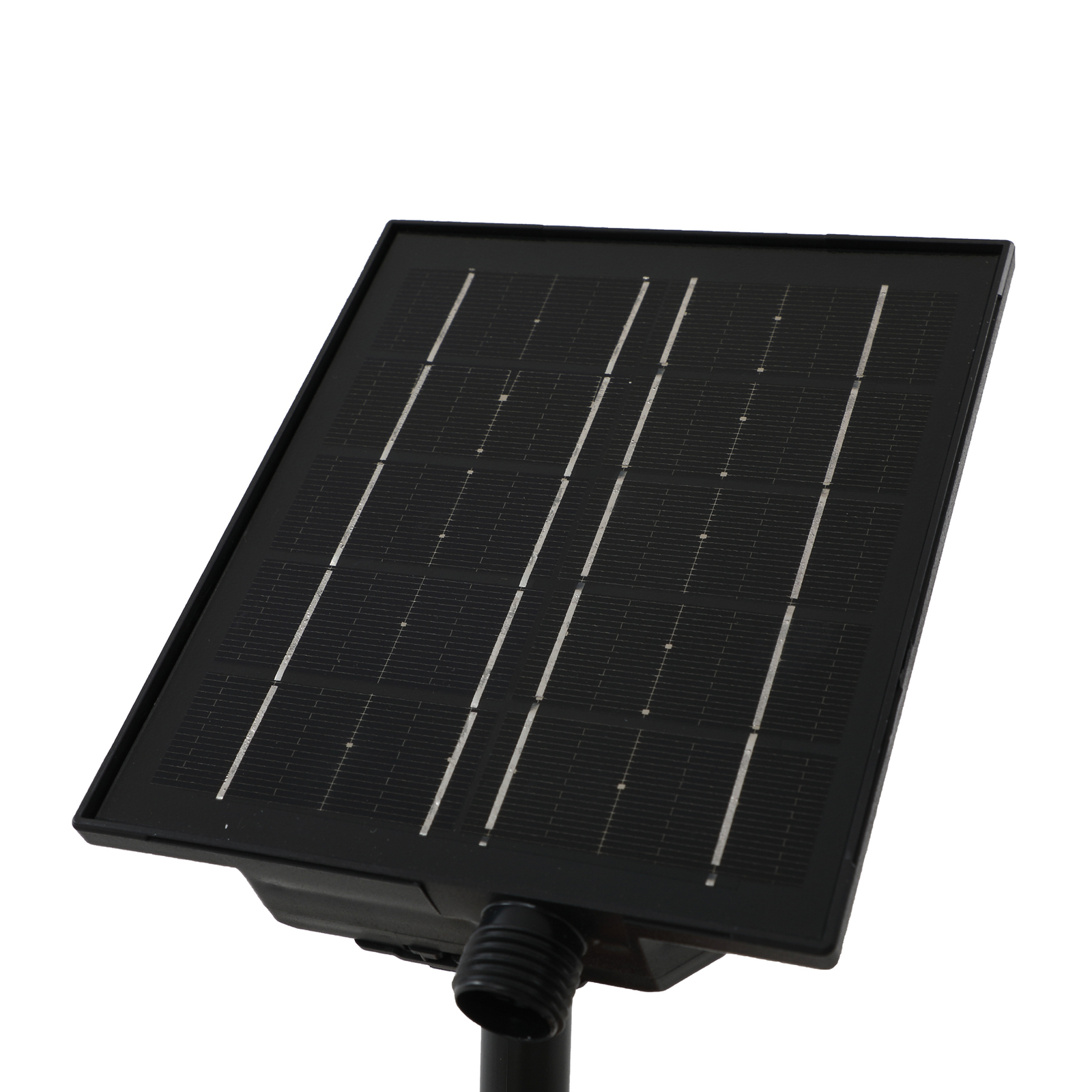 Lindby lampe solaire LED Lyris, noir, aluminium, 3.000 K