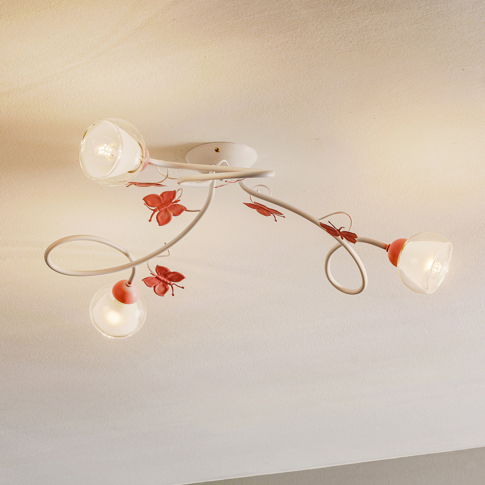 Plafondlamp Butterfly, 3-lamps