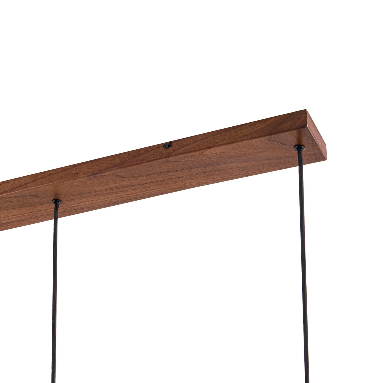 Candeeiro suspenso Carlotta, 3 lâmpadas, bege/nogueira, 80 cm, betão - Lucande